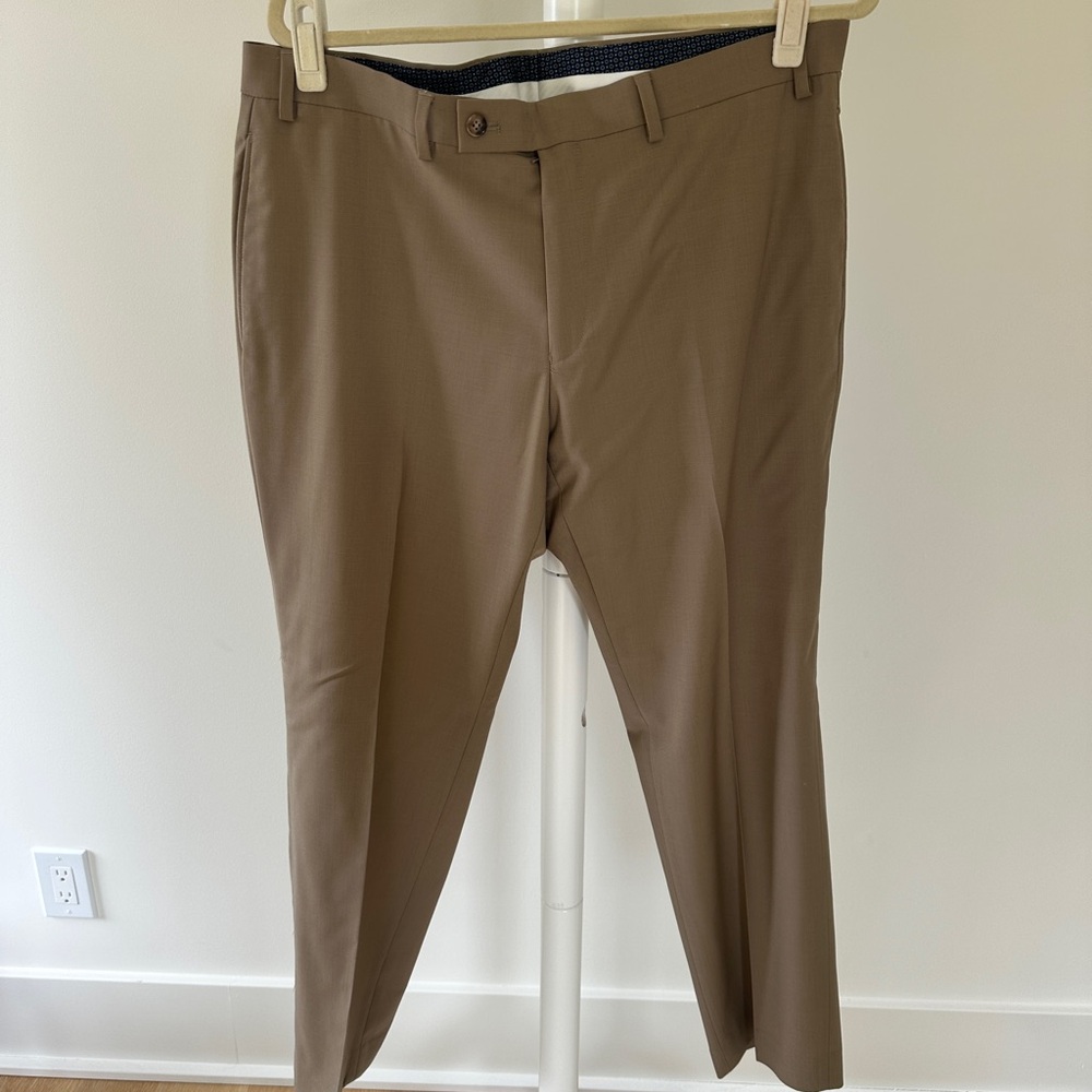 Ralph Lauren Tan Dress Pants Flat Front Straight Leg